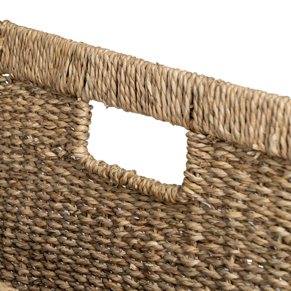 REVISTERO METAL/FIBRA NATURAL 30 X 30 X 40 CM