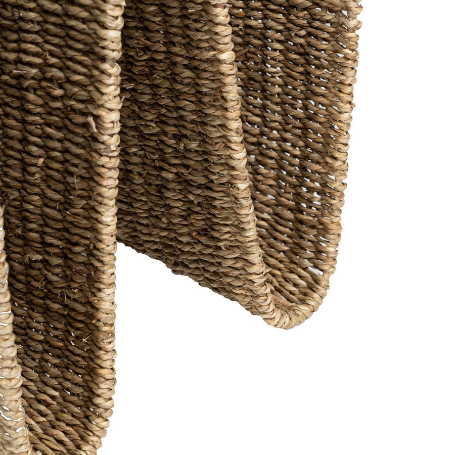 REVISTERO METAL/FIBRA NATURAL 30 X 30 X 40 CM