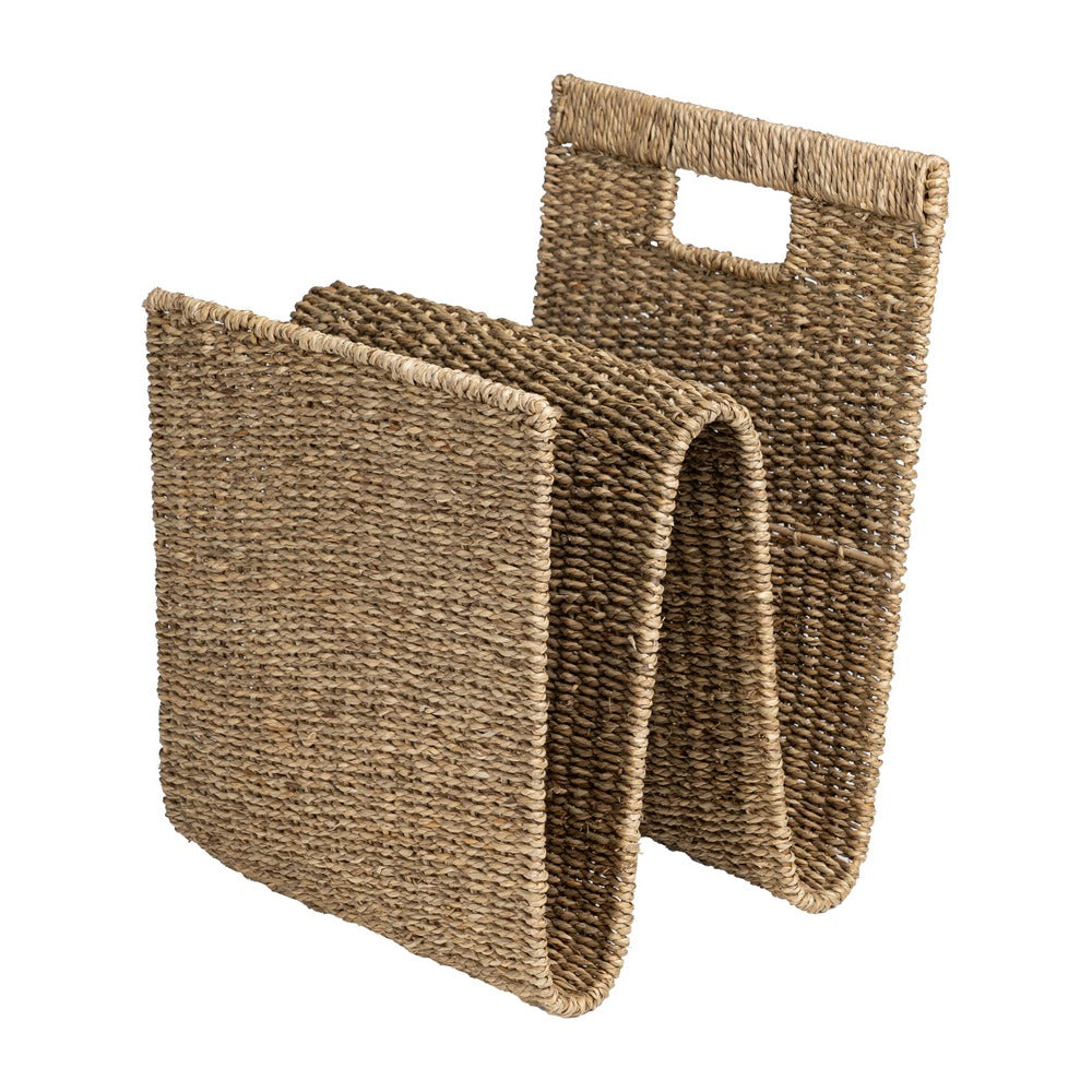 REVISTERO METAL/FIBRA NATURAL 30 X 30 X 40 CM