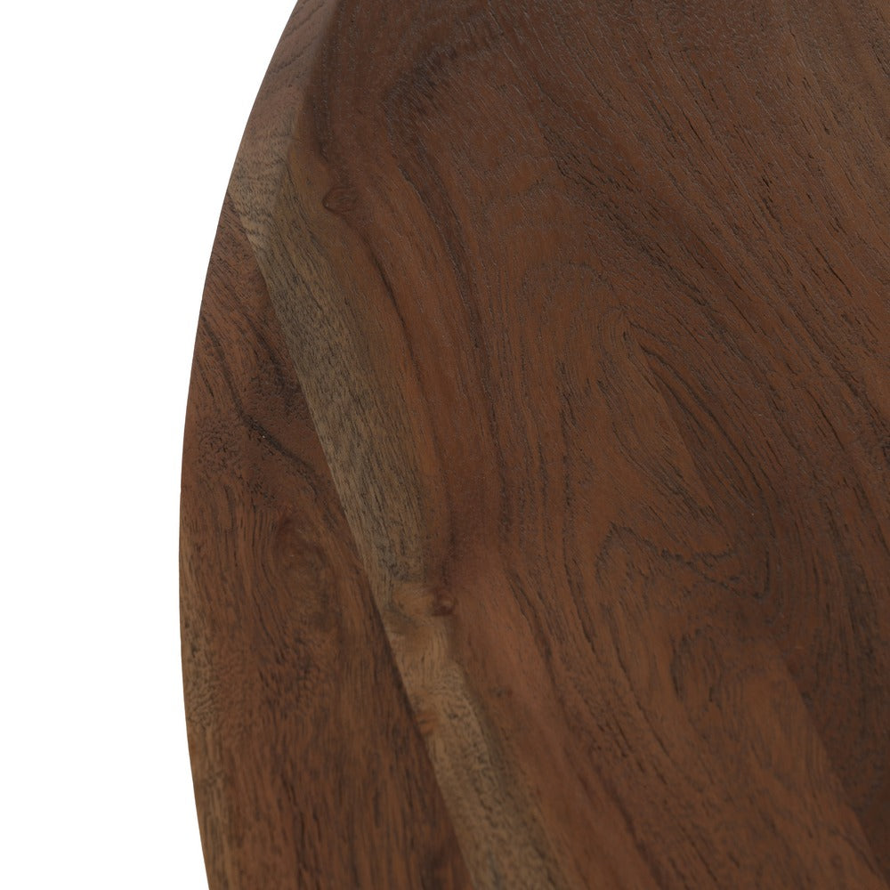 MESA COMEDOR MARRÓN MADERA DE ACACIA 130 X 130 X 76 CM