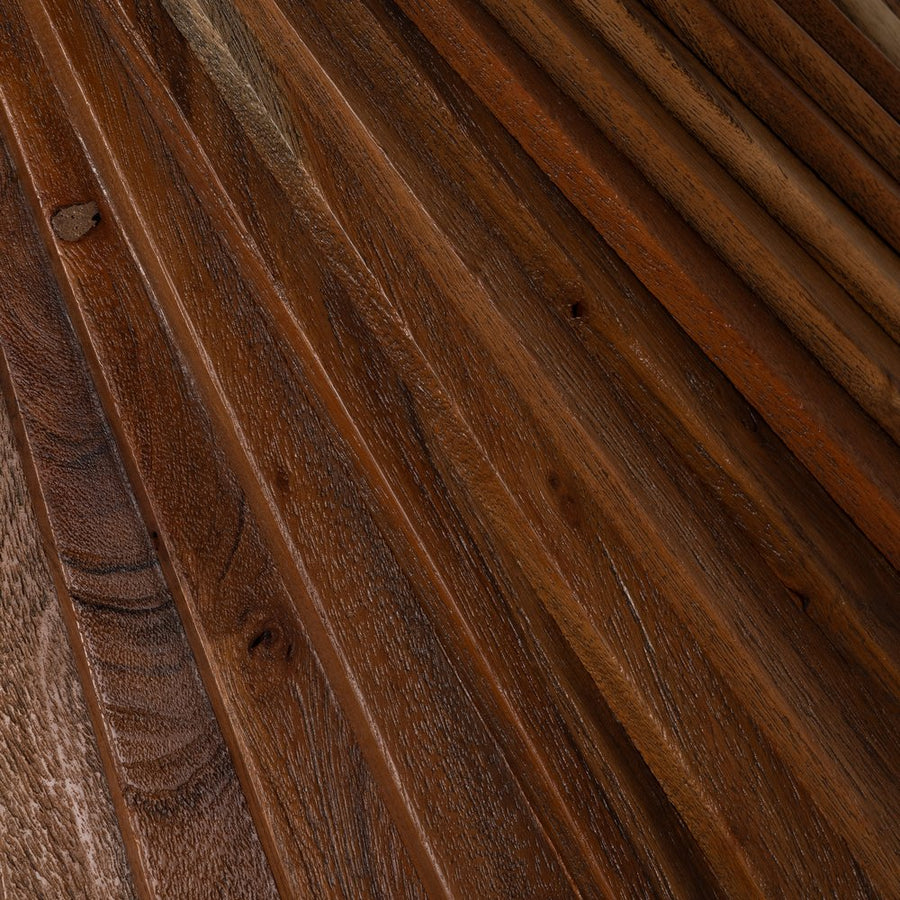 MESA COMEDOR MARRÓN MADERA DE ACACIA 130 X 130 X 76 CM