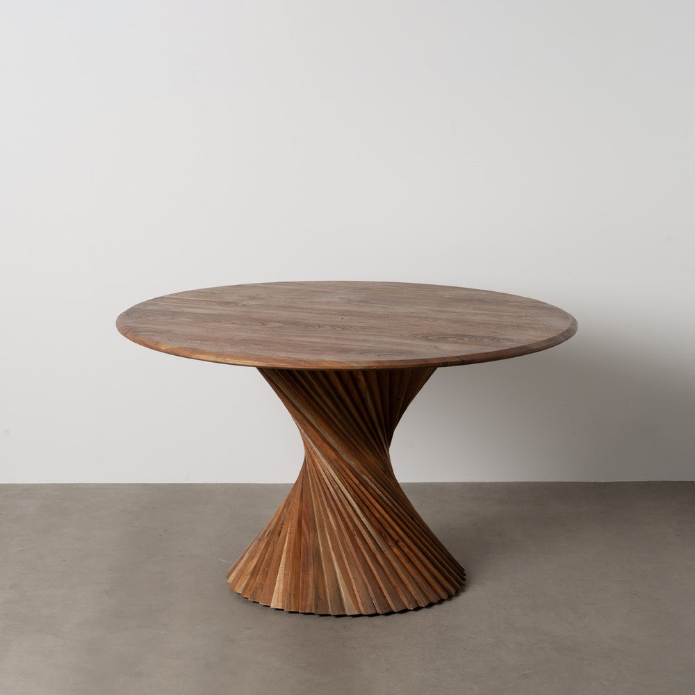 MESA COMEDOR MARR�N MADERA DE ACACIA 130 X 130 X 76 CM