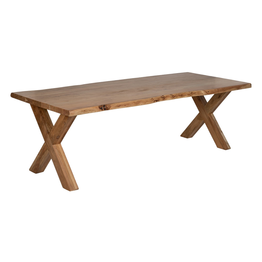 MESA COMEDOR NATURAL MADERA DE ACACIA 240 X 100 X 76 CM