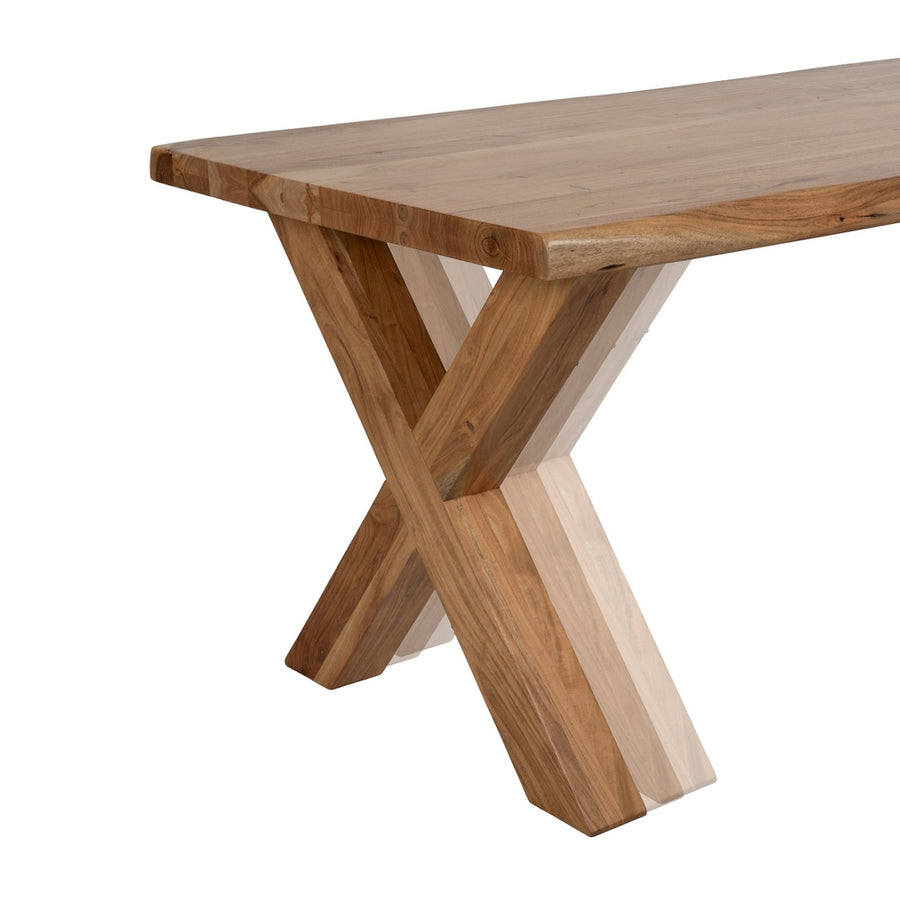 MESA COMEDOR NATURAL MADERA DE ACACIA 240 X 100 X 76 CM