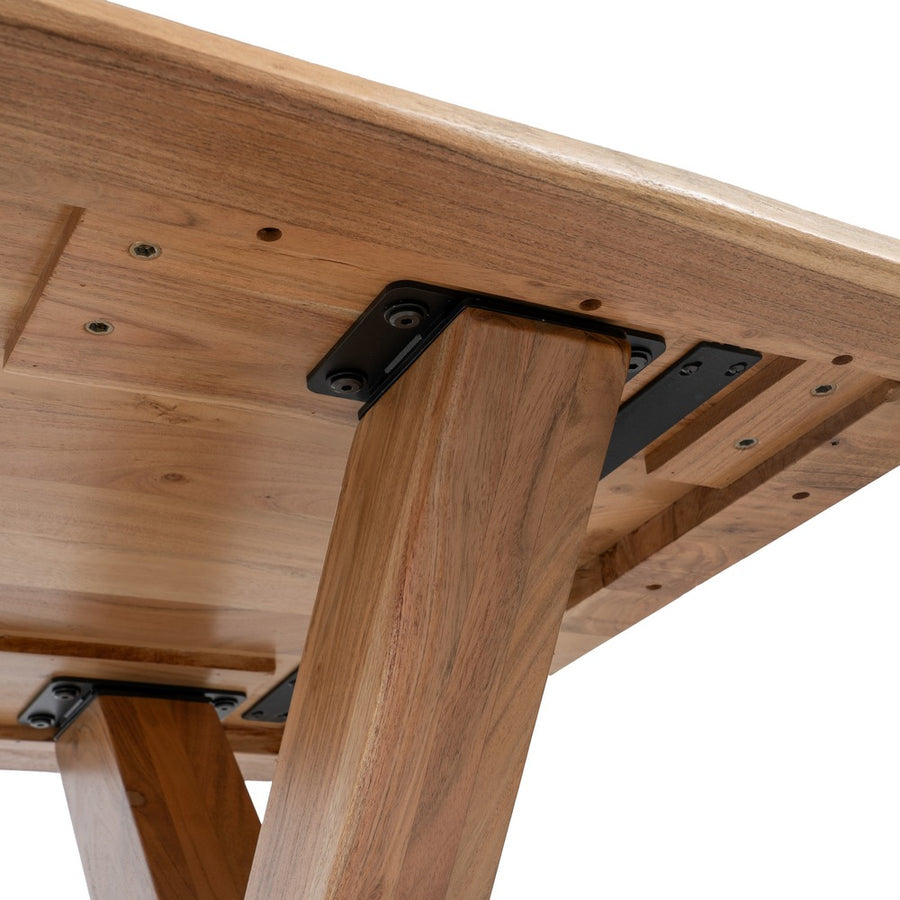 MESA COMEDOR NATURAL MADERA DE ACACIA 240 X 100 X 76 CM