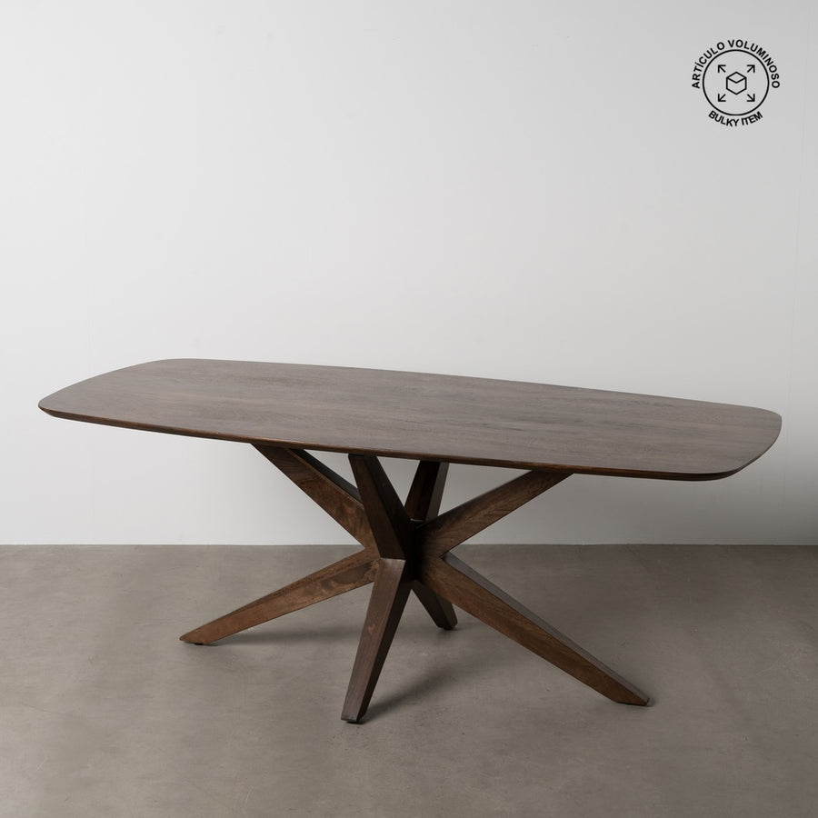 MESA COMEDOR MARRÓN MADERA DE MANGO 200 X 100 X 76 CM