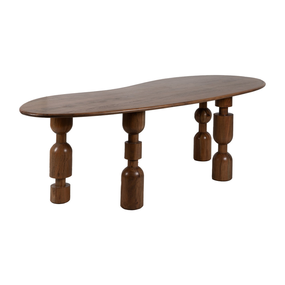 MESA COMEDOR MARR�N MADERA DE ACACIA 240 X 97 X 76 CM