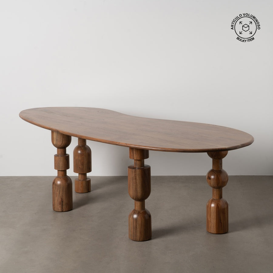 MESA COMEDOR MARRÓN MADERA DE ACACIA 240 X 97 X 76 CM