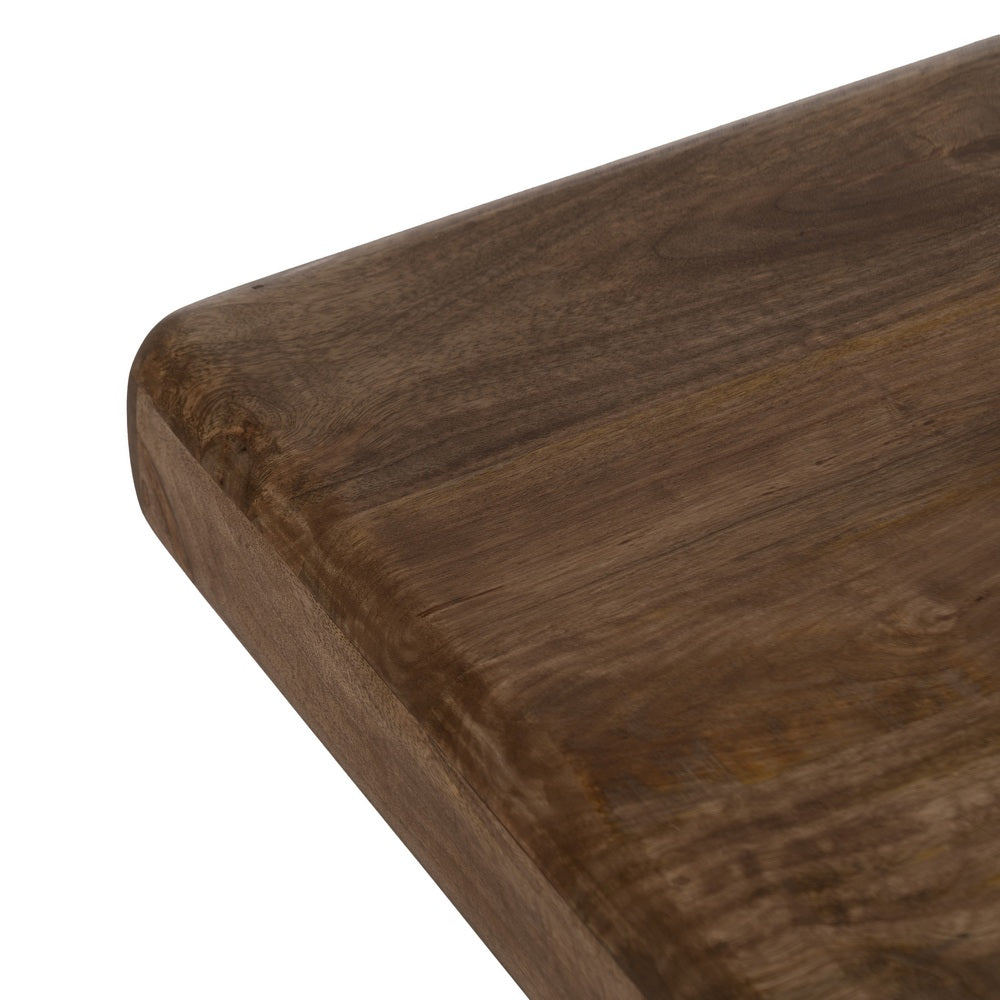 MESA CENTRO MARR�N MADERA DE MANGO SAL�N 60 X 60 X 45 CM