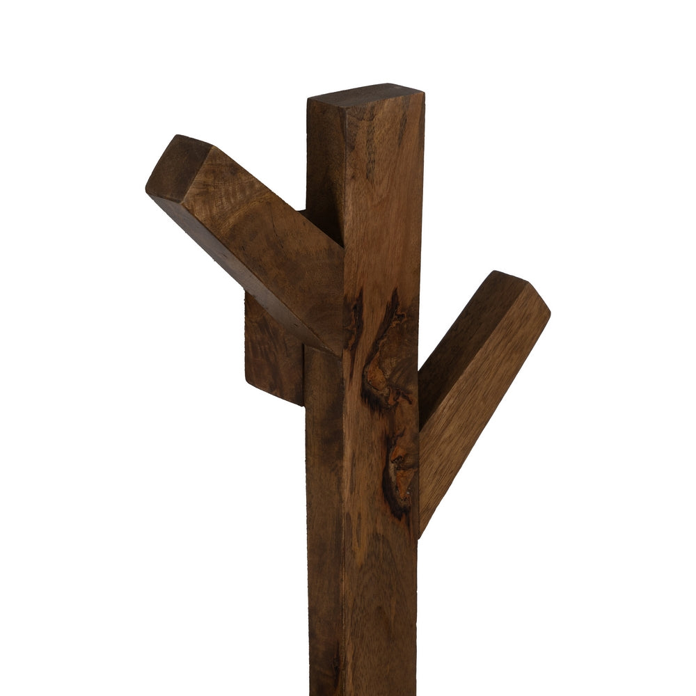COAT RACK HONEY MANGO WOOD DECORATION 23 X 7 X 98 CM