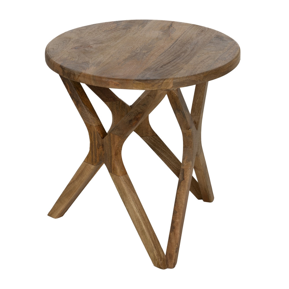 MESITA MIEL MADERA DE MANGO DECORACIÓN 50 X 50 X 50 CM