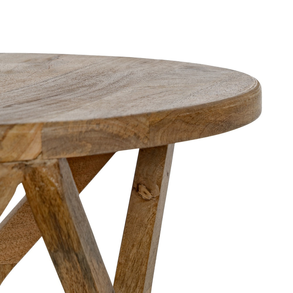MESITA MIEL MADERA DE MANGO DECORACIÓN 50 X 50 X 50 CM