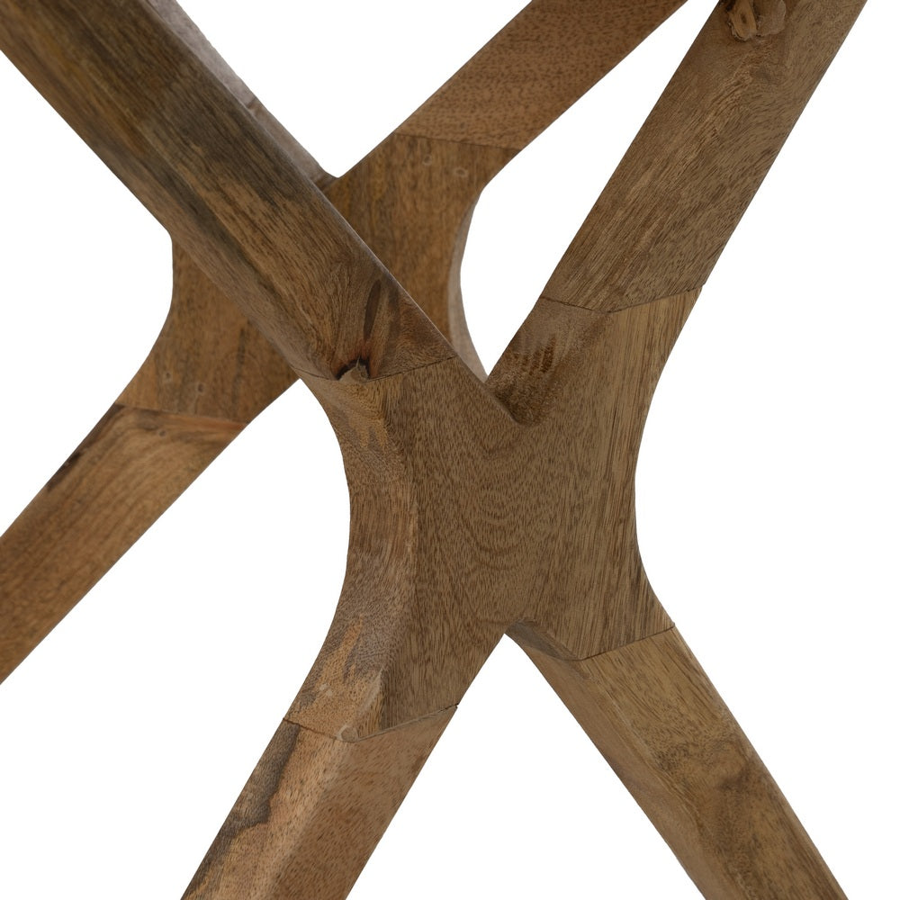 MESITA MIEL MADERA DE MANGO DECORACIÓN 50 X 50 X 50 CM