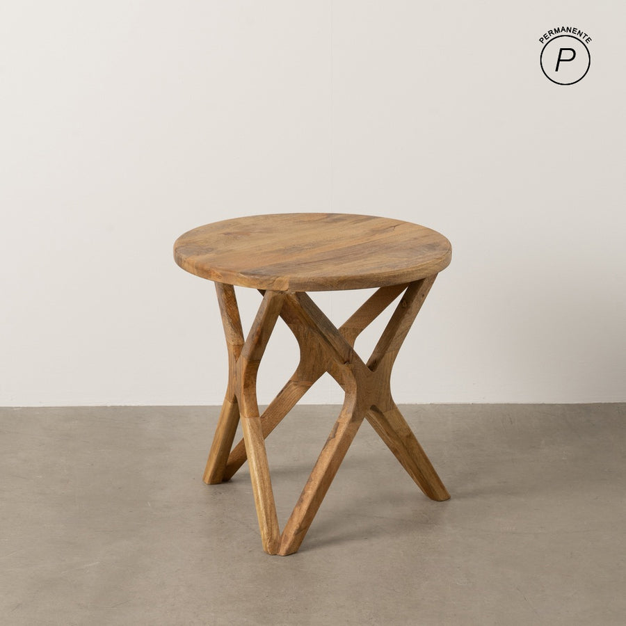 MANGO WOOD HONEY DECORATIVE SIDE TABLE 50 X 50 X 50 CM