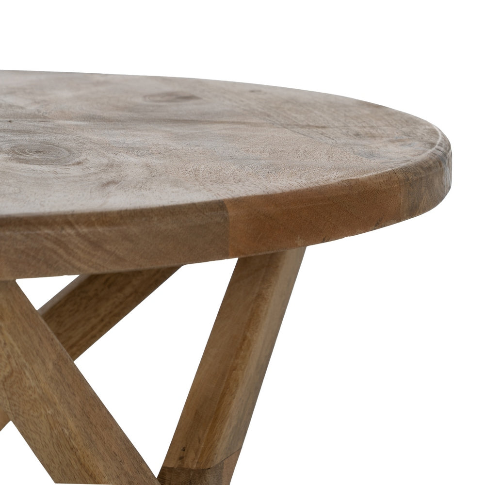 HONEY MANGO WOOD SIDE TABLE DECORATION 60 X 60 X 50 CM