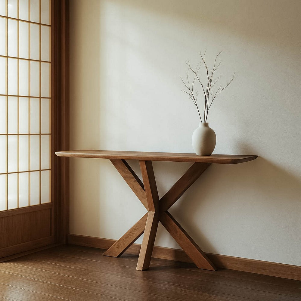 CONSOLA MIEL MADERA DE MANGO DECORACI�N 130 X 35 X 76 CM