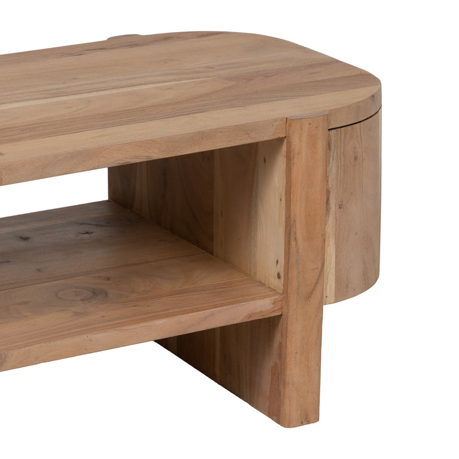 MESA CENTRO NATURAL MADERA DE ACACIA 120 X 50 X 40 CM
