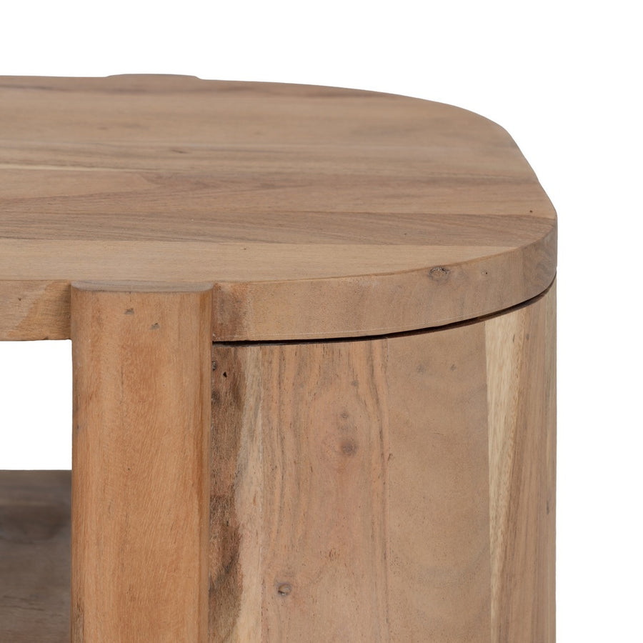 MESA CENTRO NATURAL MADERA DE ACACIA 120 X 50 X 40 CM