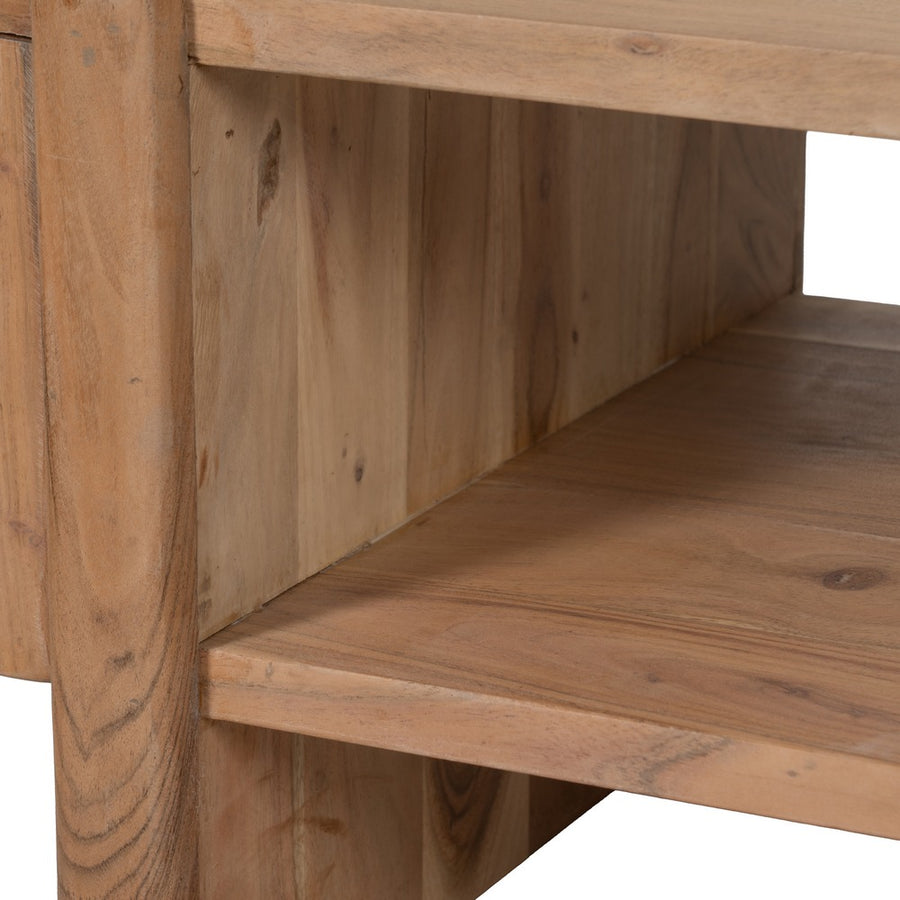 MESA CENTRO NATURAL MADERA DE ACACIA 120 X 50 X 40 CM