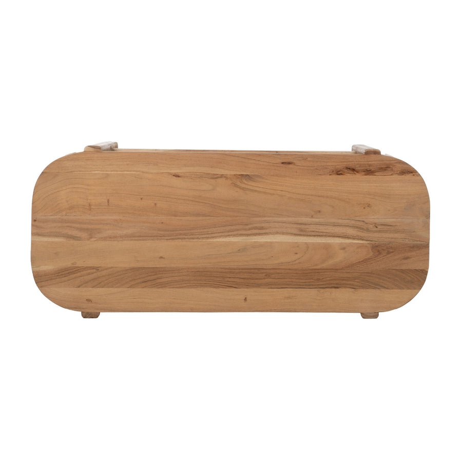 MESA CENTRO NATURAL MADERA DE ACACIA 120 X 50 X 40 CM