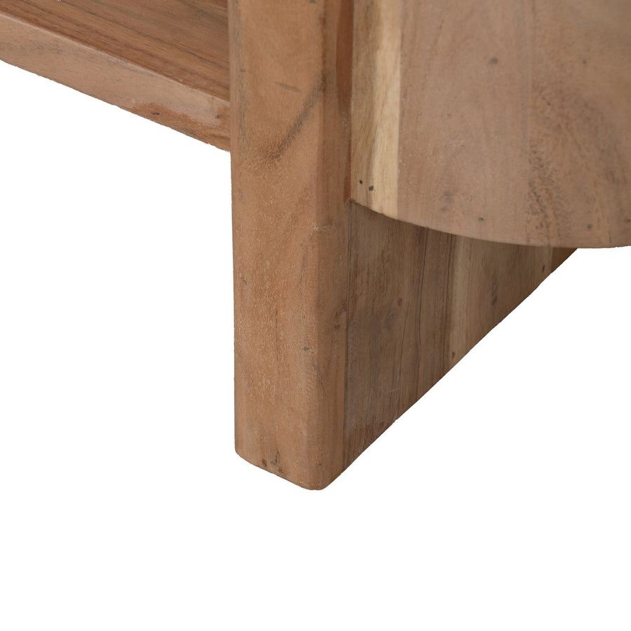 MESA CENTRO NATURAL MADERA DE ACACIA 120 X 50 X 40 CM