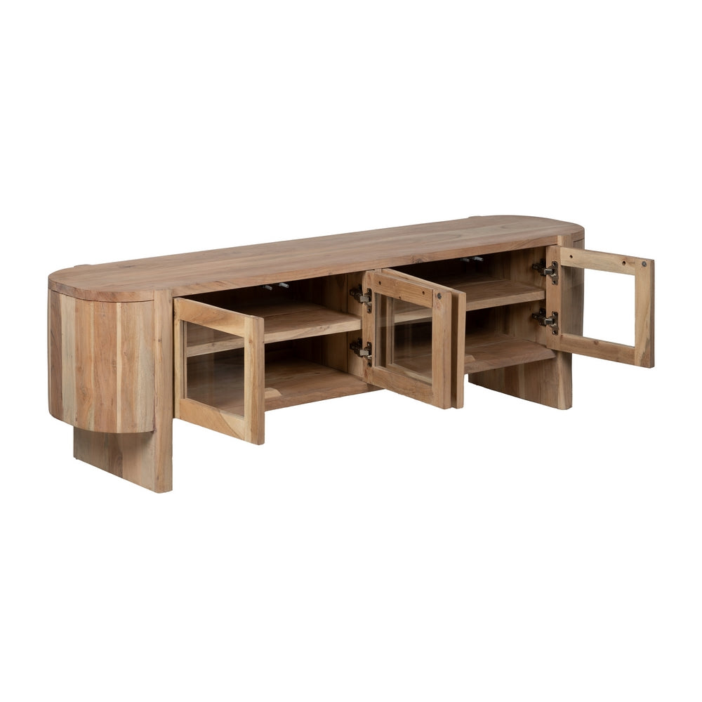 MUEBLE TV NATURAL MADERA DE ACACIA SALÓN 180 X 50 X 40 CM