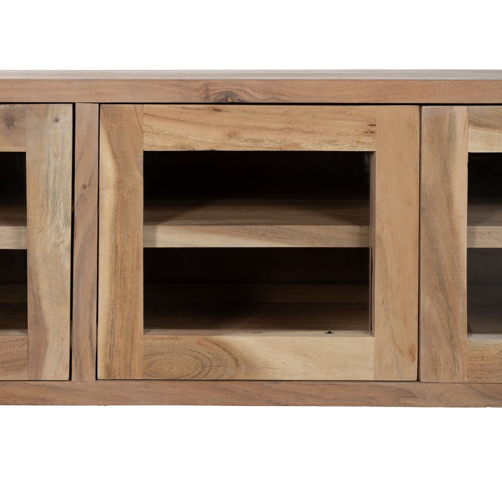 MUEBLE TV NATURAL MADERA DE ACACIA SALÓN 180 X 50 X 40 CM