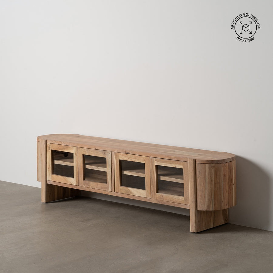 MUEBLE TV NATURAL MADERA DE ACACIA SALÓN 180 X 50 X 40 CM