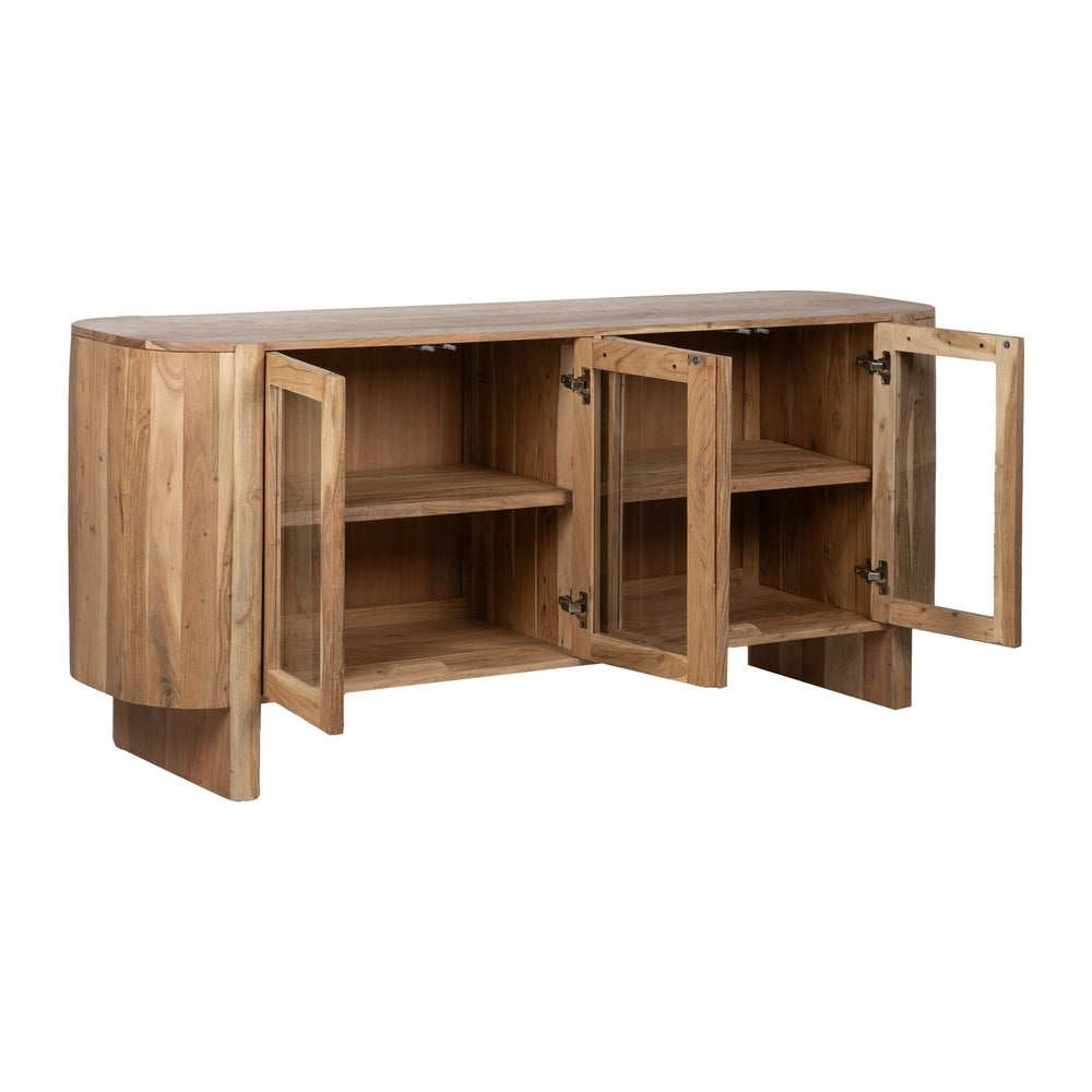 APARADOR NATURAL MADERA DE ACACIA SALÓN 180 X 40 X 80 CM