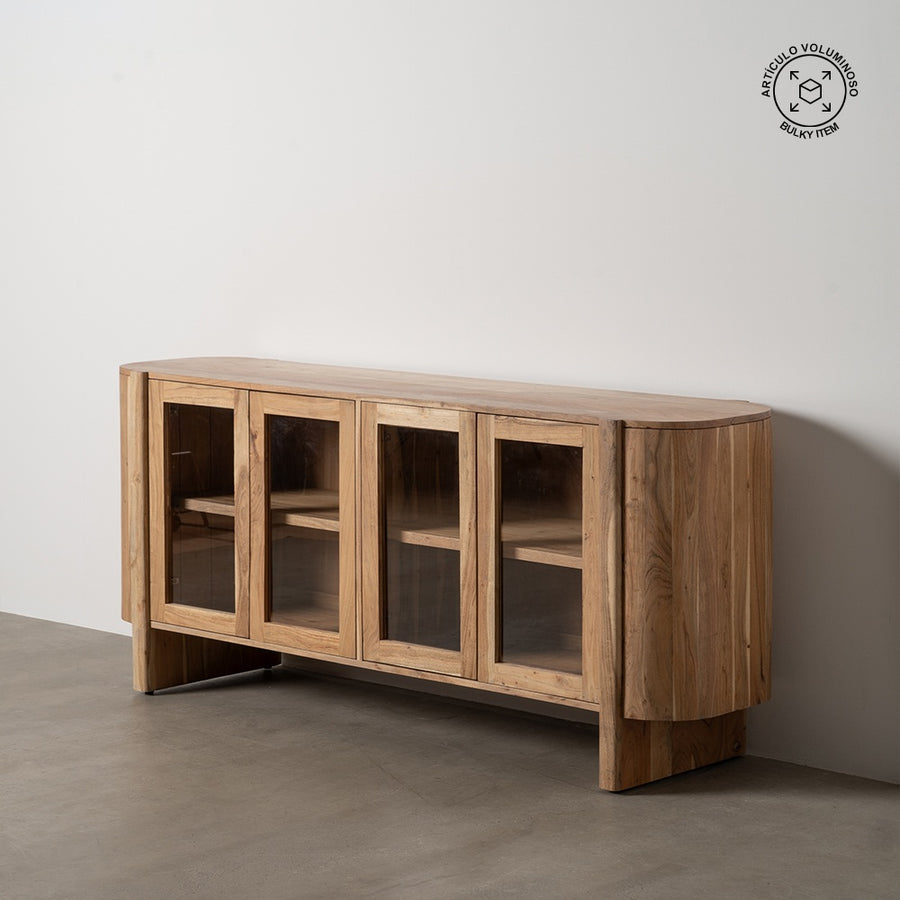 APARADOR NATURAL MADERA DE ACACIA SALÓN 180 X 40 X 80 CM