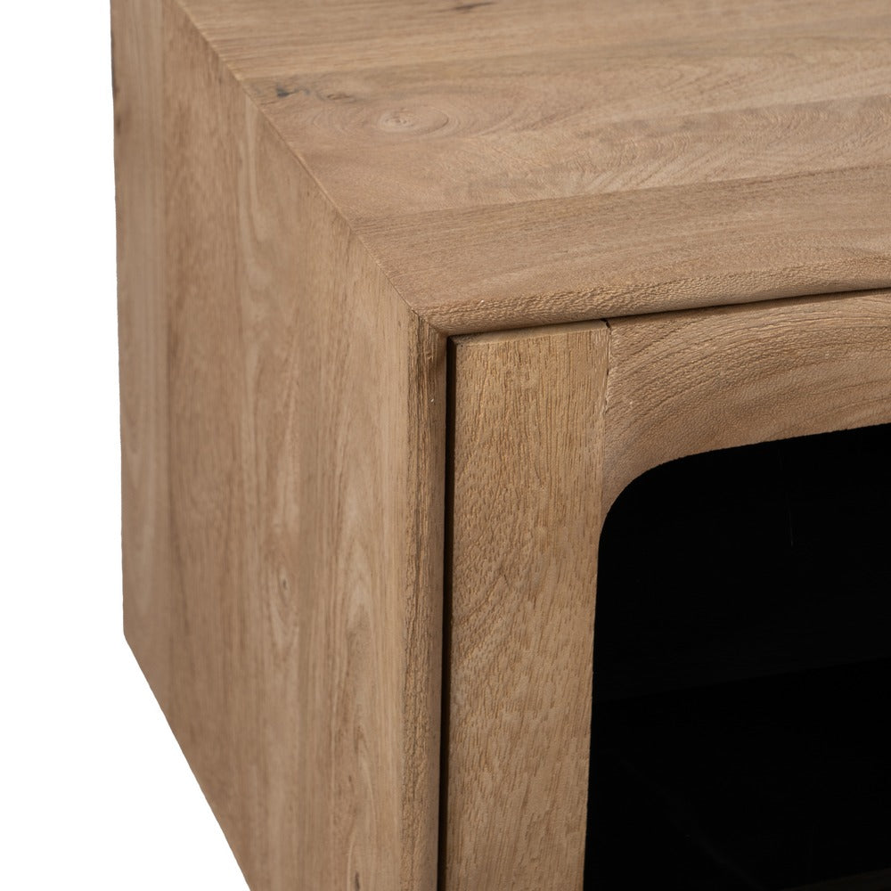 NATURAL MANGO WOOD TV CABINET LIVING ROOM 180 X 40.50 X 48 CM