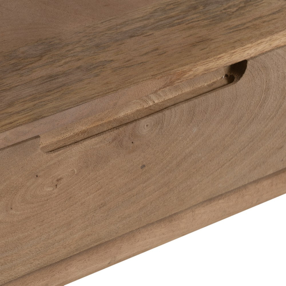 NATURAL MANGO WOOD TV CABINET LIVING ROOM 180 X 40.50 X 48 CM