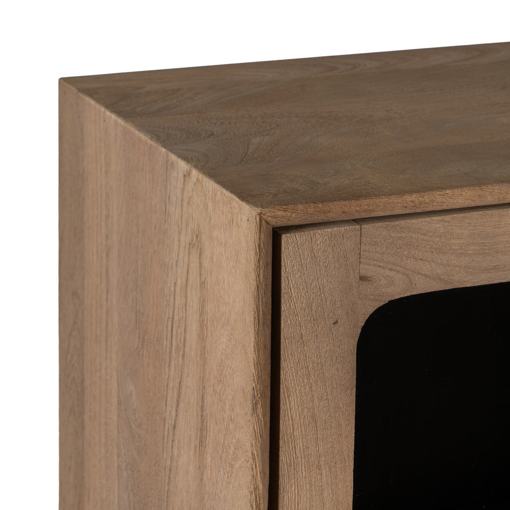 NATURAL MANGO WOOD CABINET LIVING ROOM 107 X 40.50 X 142 CM