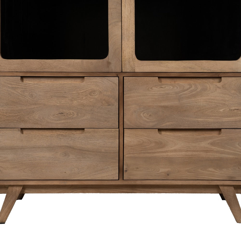 NATURAL MANGO WOOD CABINET LIVING ROOM 107 X 40.50 X 142 CM