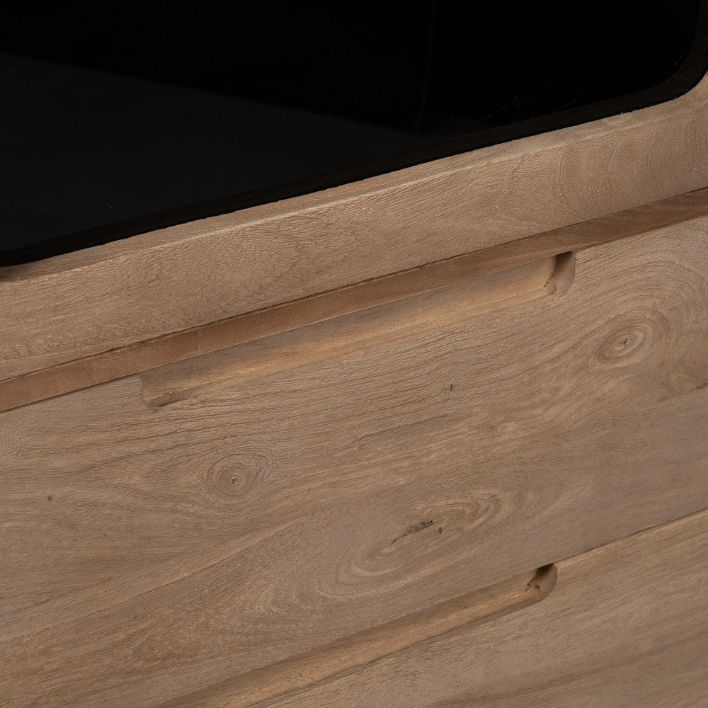 NATURAL MANGO WOOD CABINET LIVING ROOM 107 X 40.50 X 142 CM