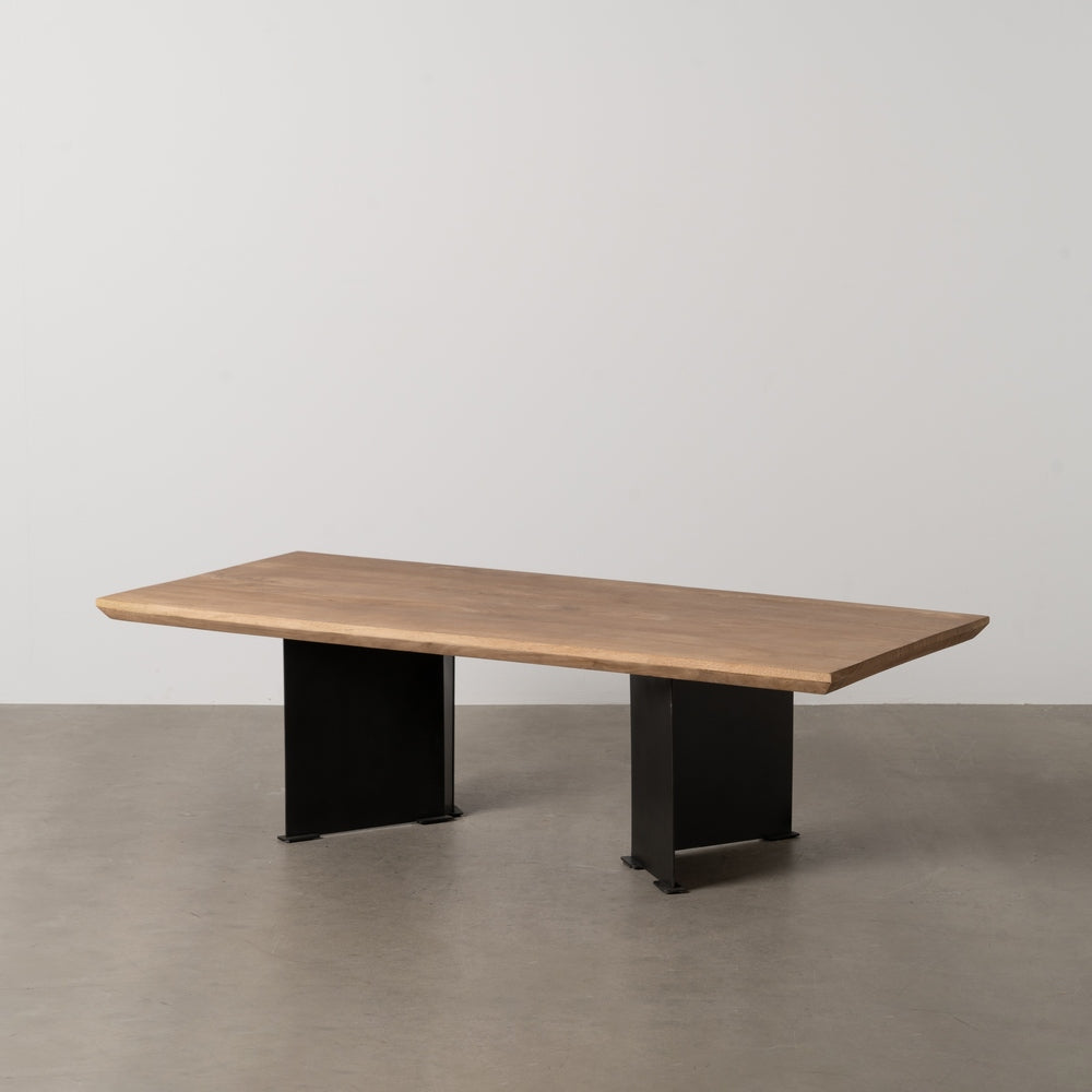 MESA CENTRO NATURAL MADERA-HIERRO SAL�N 150 X 70 X 43 CM
