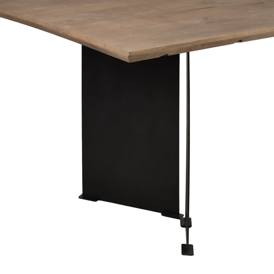 MESA COMEDOR NATURAL MADERA-HIERRO SALÓN 190 X 90 X 77 CM