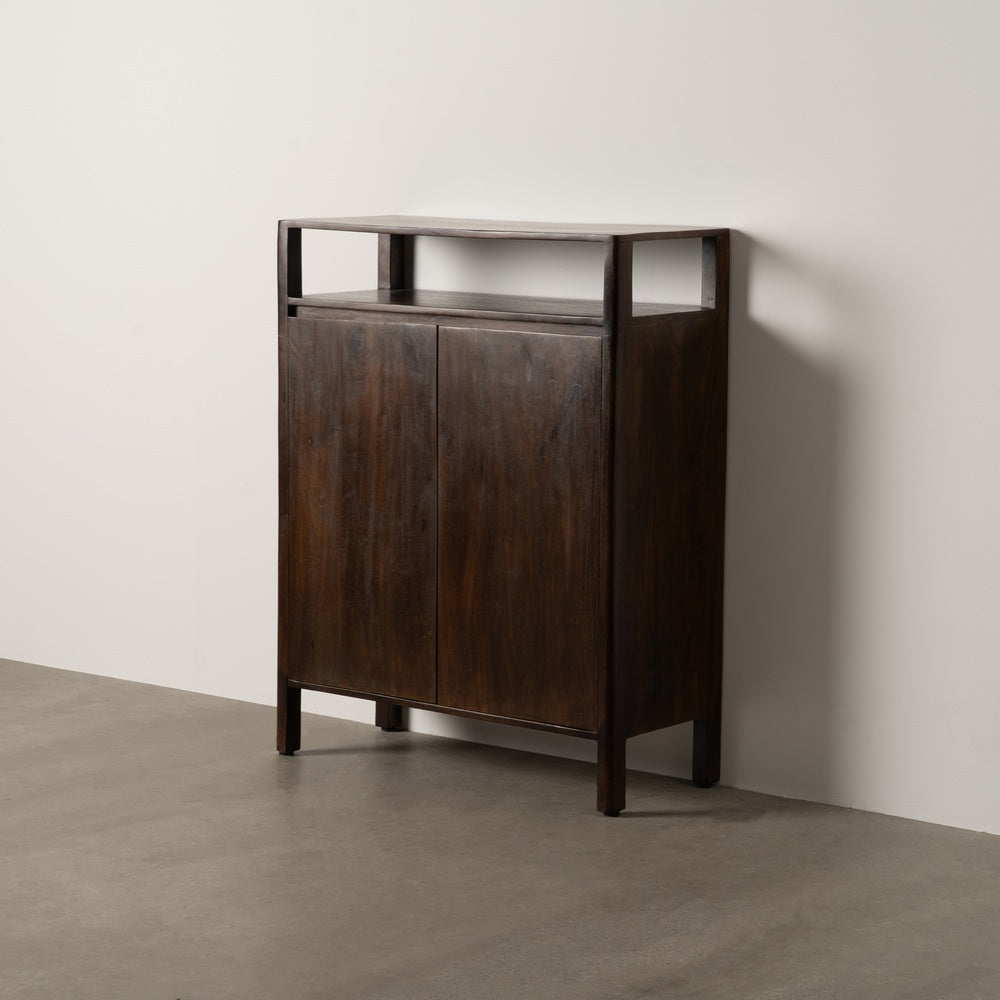 ARMARIO MARRÓN MADERA DE MANGO SALÓN 94 X 40 X 120 CM