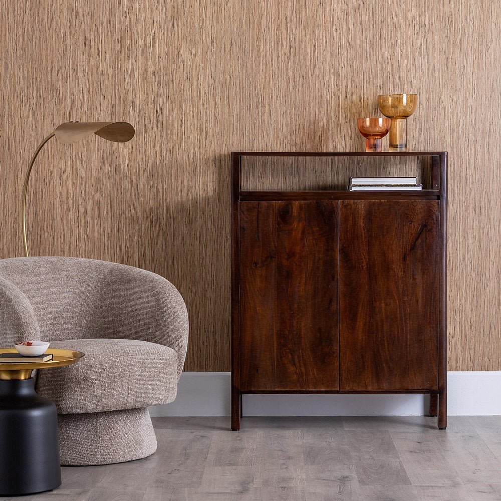 ARMARIO MARR�N MADERA DE MANGO SAL�N 94 X 40 X 120 CM