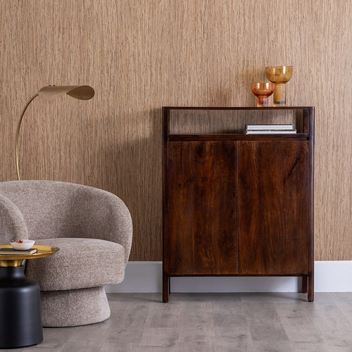 ARMARIO MARR�N MADERA DE MANGO SAL�N 94 X 40 X 120 CM