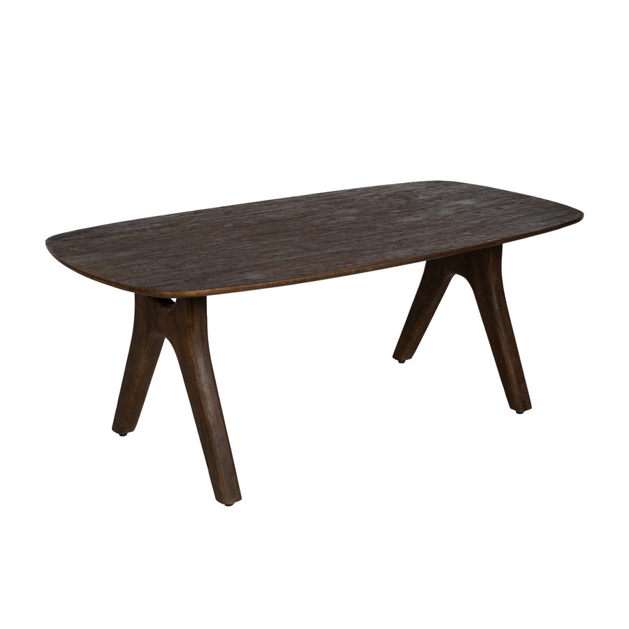 BROWN MANGO WOOD DINING TABLE 200 X 100 X 76 CM