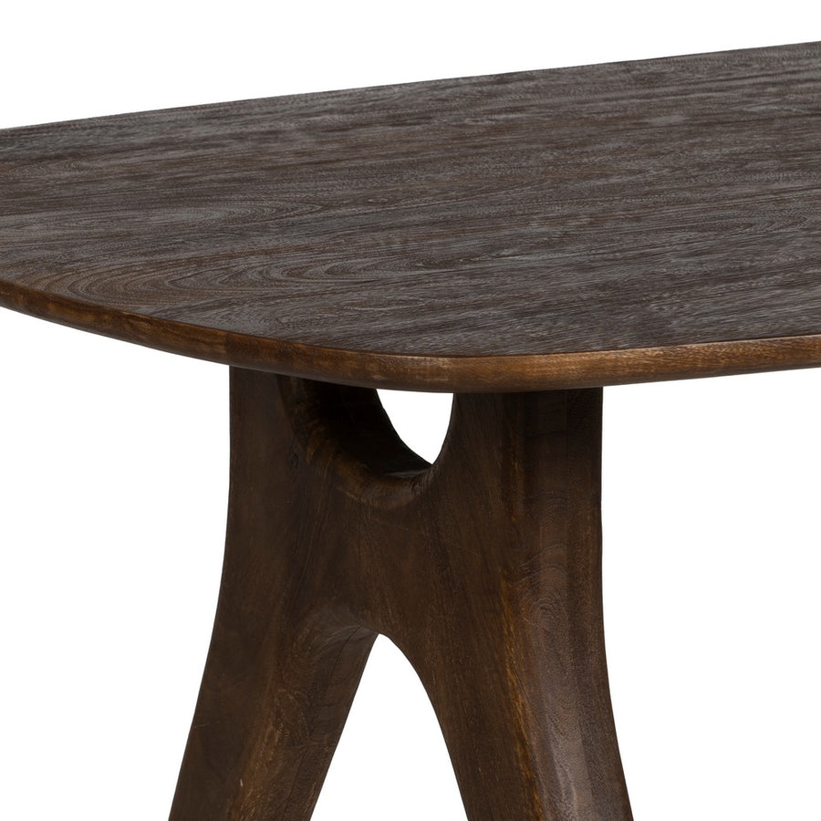 BROWN MANGO WOOD DINING TABLE 200 X 100 X 76 CM