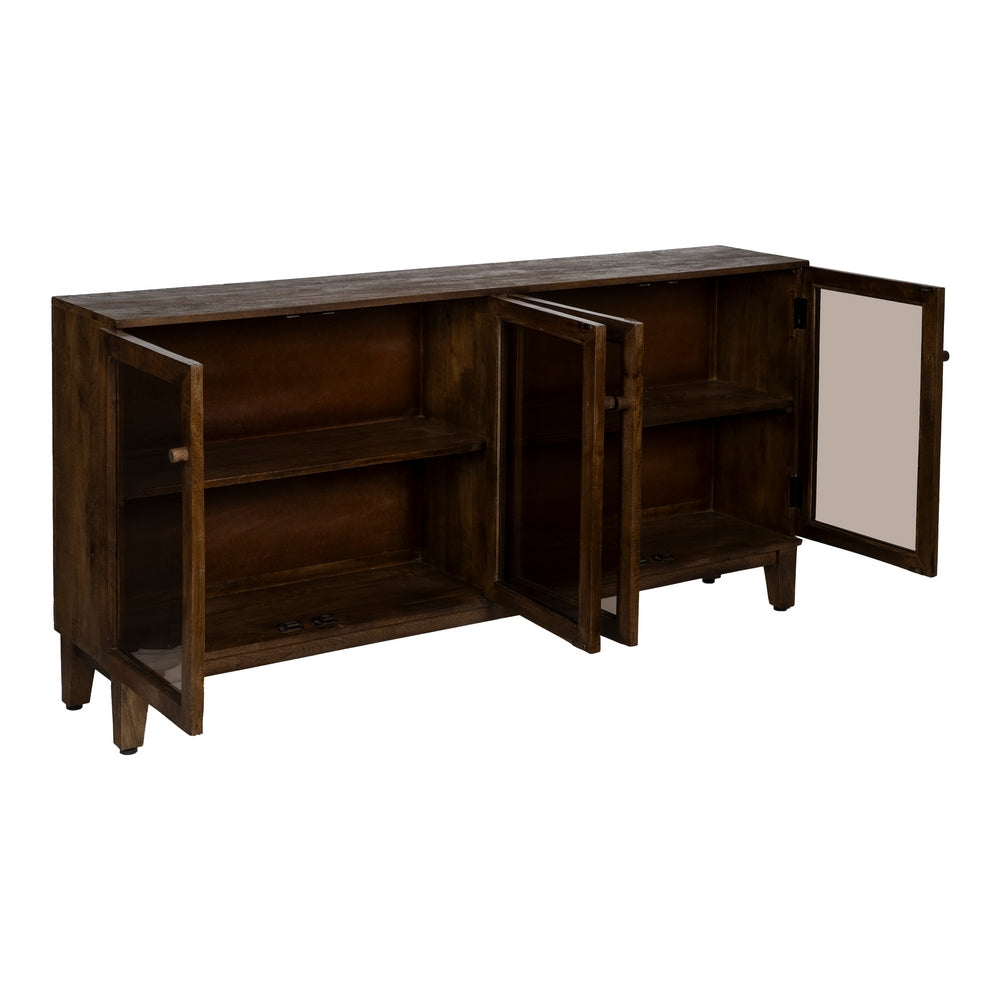 APARADOR MARR�N MADERA DE MANGO SAL�N 180 X 35 X 87 CM