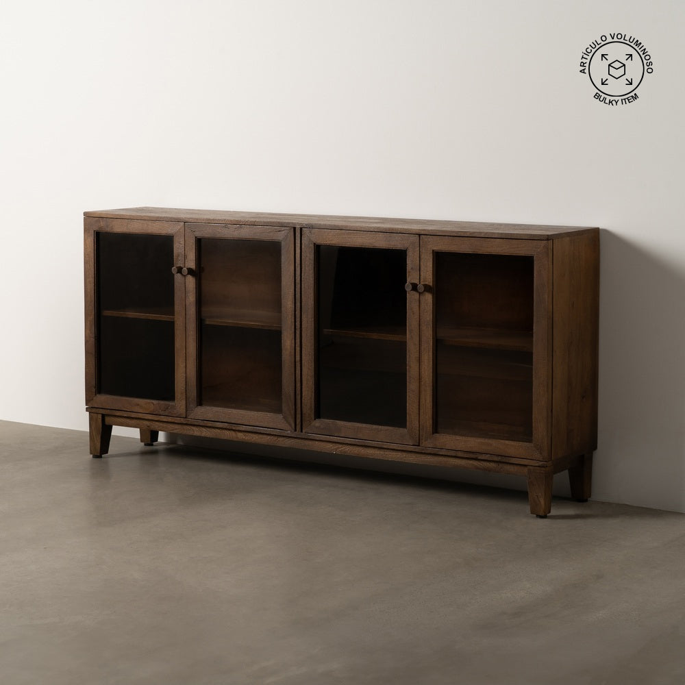APARADOR MARR�N MADERA DE MANGO SAL�N 180 X 35 X 87 CM