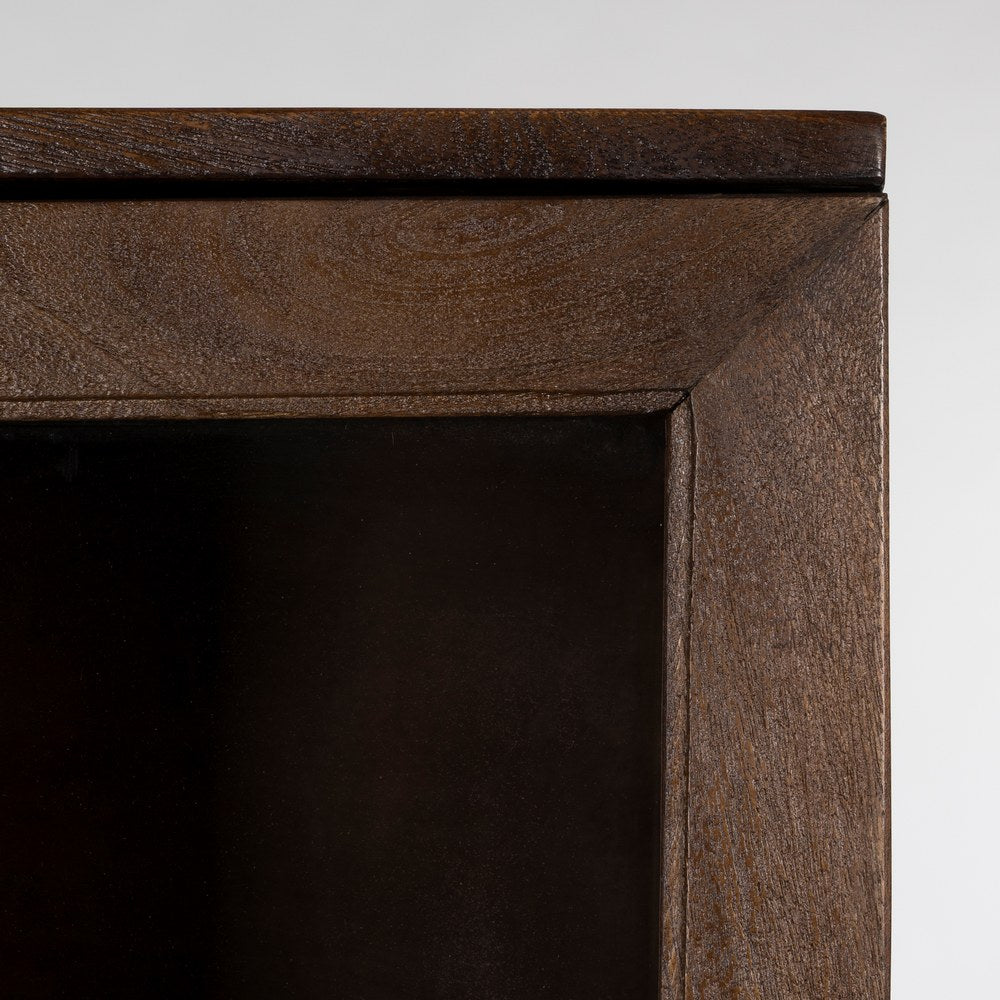 BROWN MANGO WOOD LIVING ROOM DISPLAY CABINET 40 X 40 X 180 CM