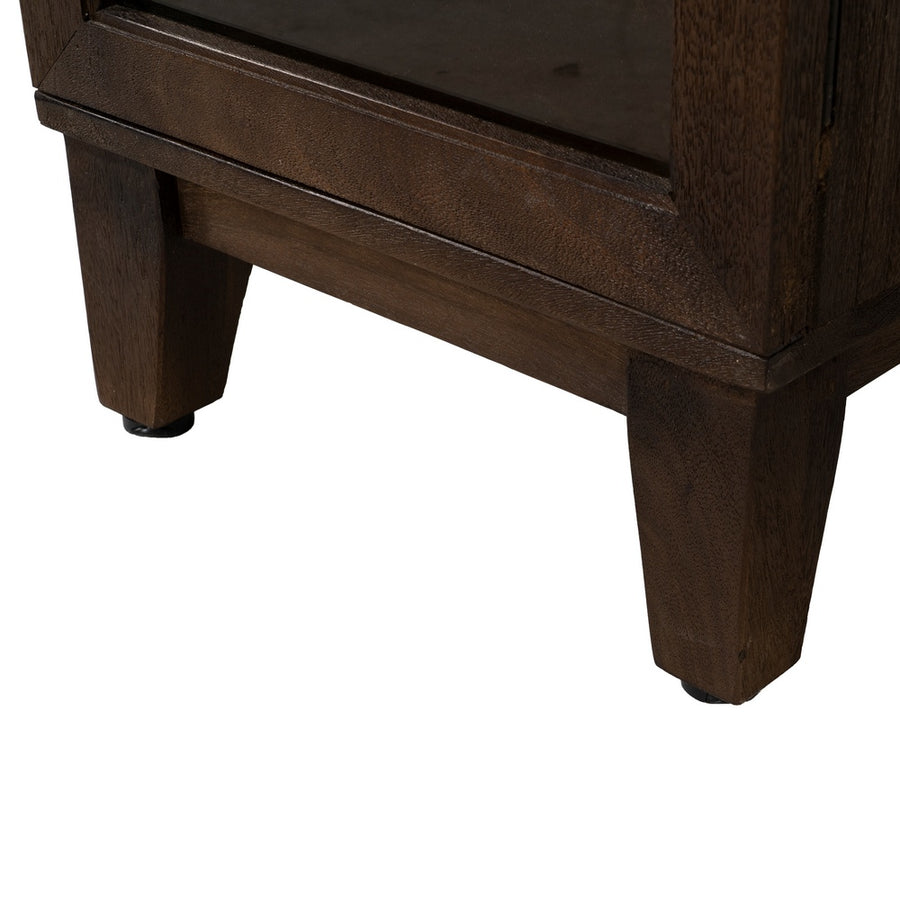 VITRINA MARRÓN MADERA DE MANGO SALÓN 40 X 40 X 180 CM