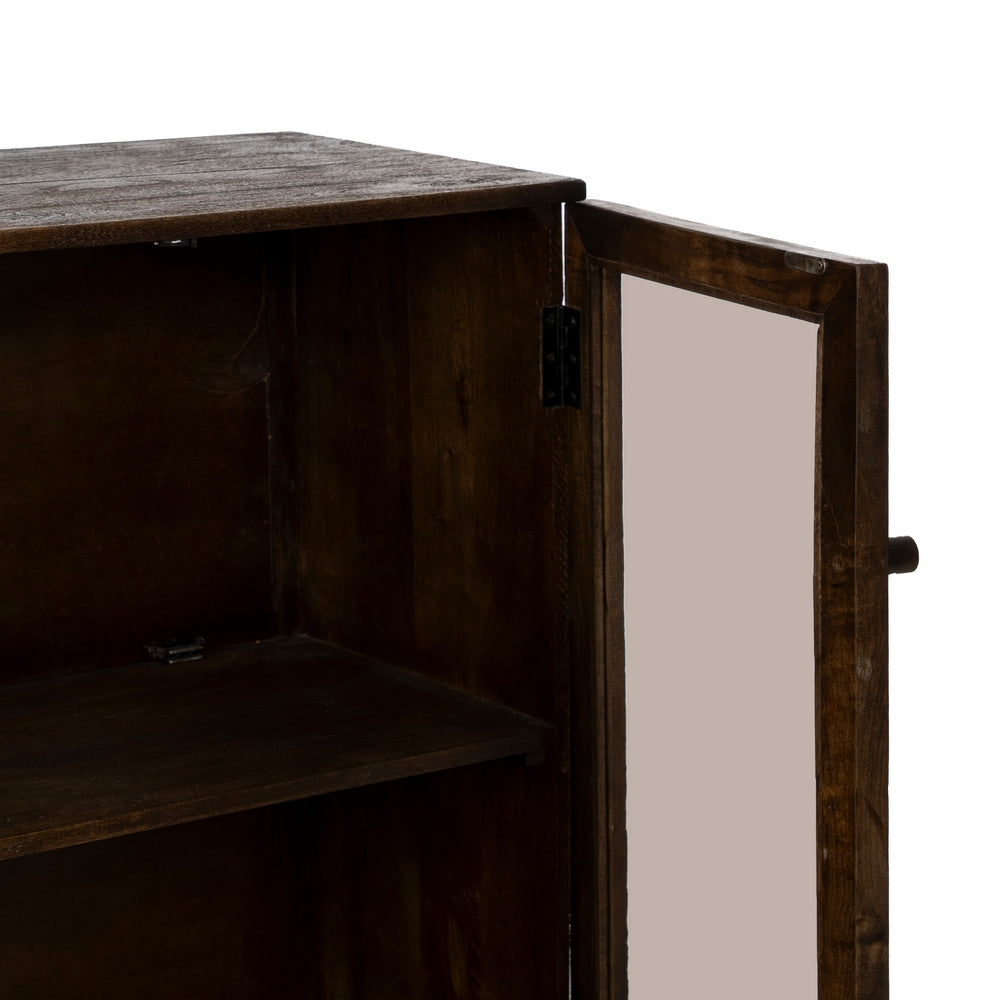 BROWN MANGO WOOD LIVING ROOM CABINET 80 X 40 X 100 CM