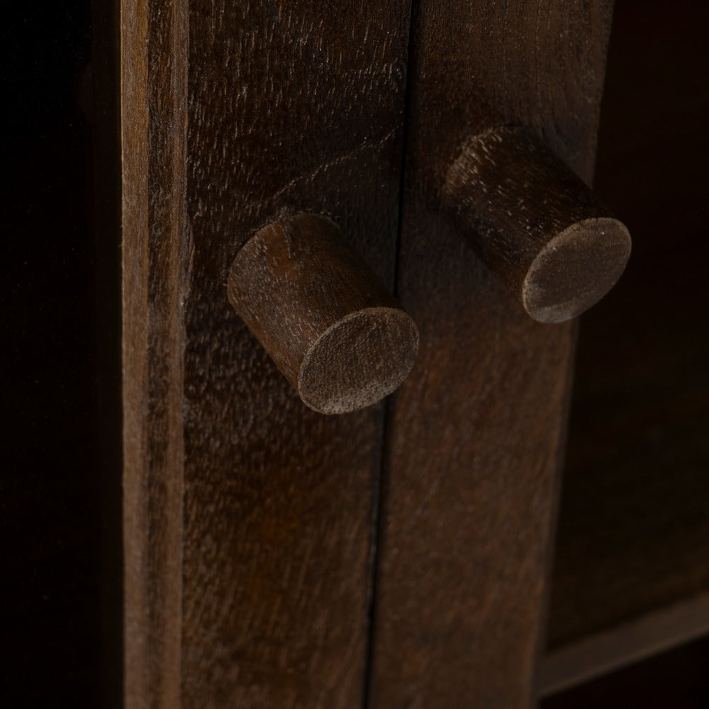 BROWN MANGO WOOD LIVING ROOM CABINET 80 X 40 X 100 CM