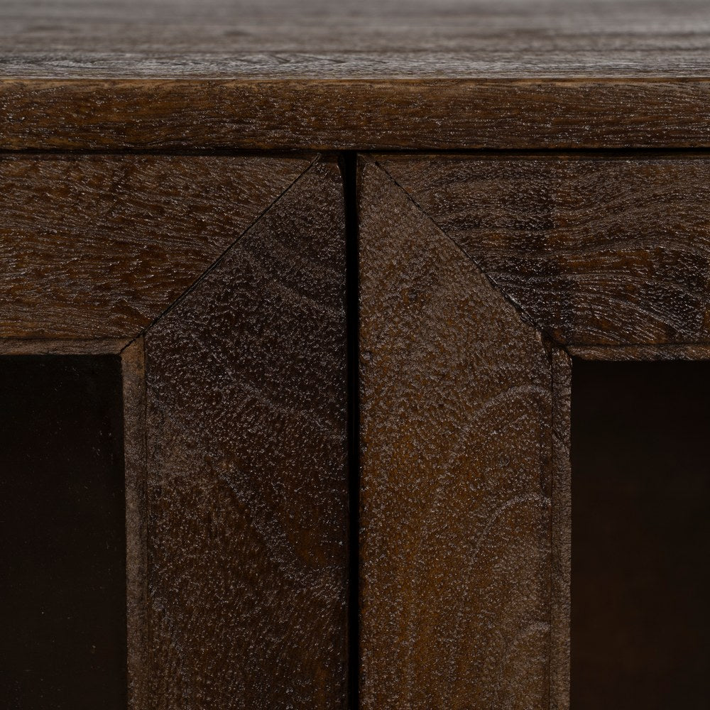 BROWN MANGO WOOD LIVING ROOM CABINET 80 X 40 X 100 CM