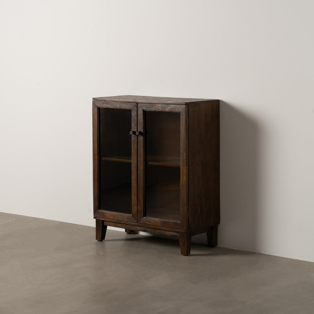 ARMARIO MARRÓN MADERA DE MANGO SALÓN 80 X 40 X 100 CM